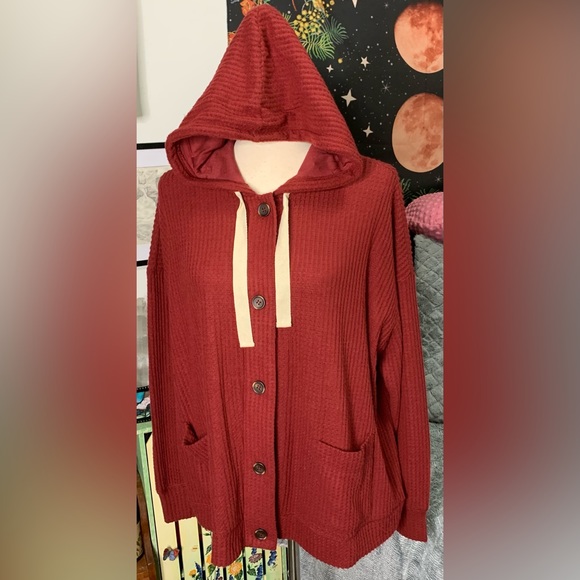 Torrid Super Soft Plush Waffle Hooded
Button Front Lounge Cardigan Large NWT - Picture 14 of 14